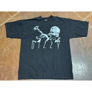 Vintage 1992 Dizzy Gillespie Jazz Tee Shirt Size XL MENS black White VTG 90s